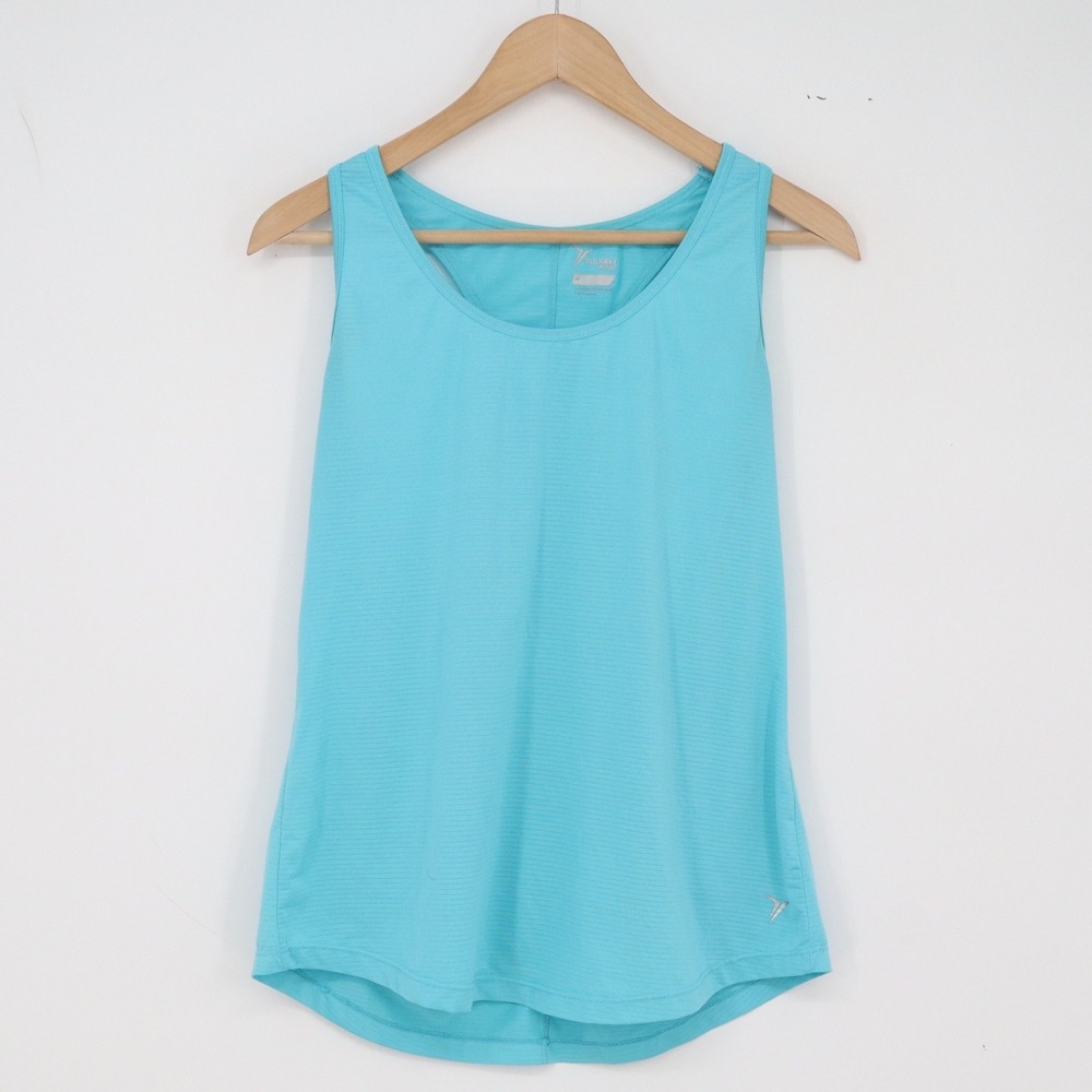 Old Navy Tank Top Womens M Active Aqua Blue Racerback Semi-Fitted Excellent